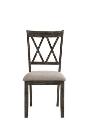 Claudia II - Weathered 7 Pieces Dining Room Set - Gray