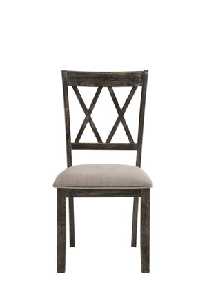 Claudia II - Weathered Side Chair (Set of 2) - Beige / Gray - Best Buy Furniture