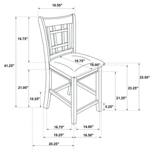 Avonlea - 5 Piece Set With Round Table And Upholstered Chairs - Chestnut