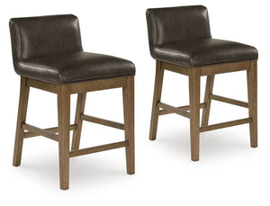 Cabalynn - Upholstered Barstool (Set of 2) - Two-tone Brown - Best Buy Furniture