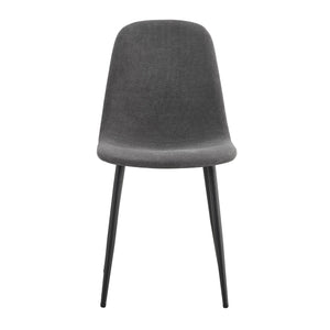 Modern Medieval Style Cushioned Side Chairs Set With Metal Legs For Kitchens