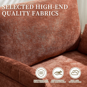 Mid Century Modern Foldable Sofa Bed, 3 In 1 Convertible Sleeper With 3 Pillows