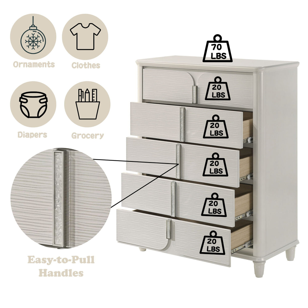 Laveda - Chest - White - Best Buy Furniture
