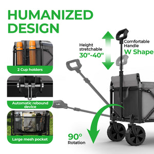 Expandable Dual-Layer Utility Wagon with Extra Space