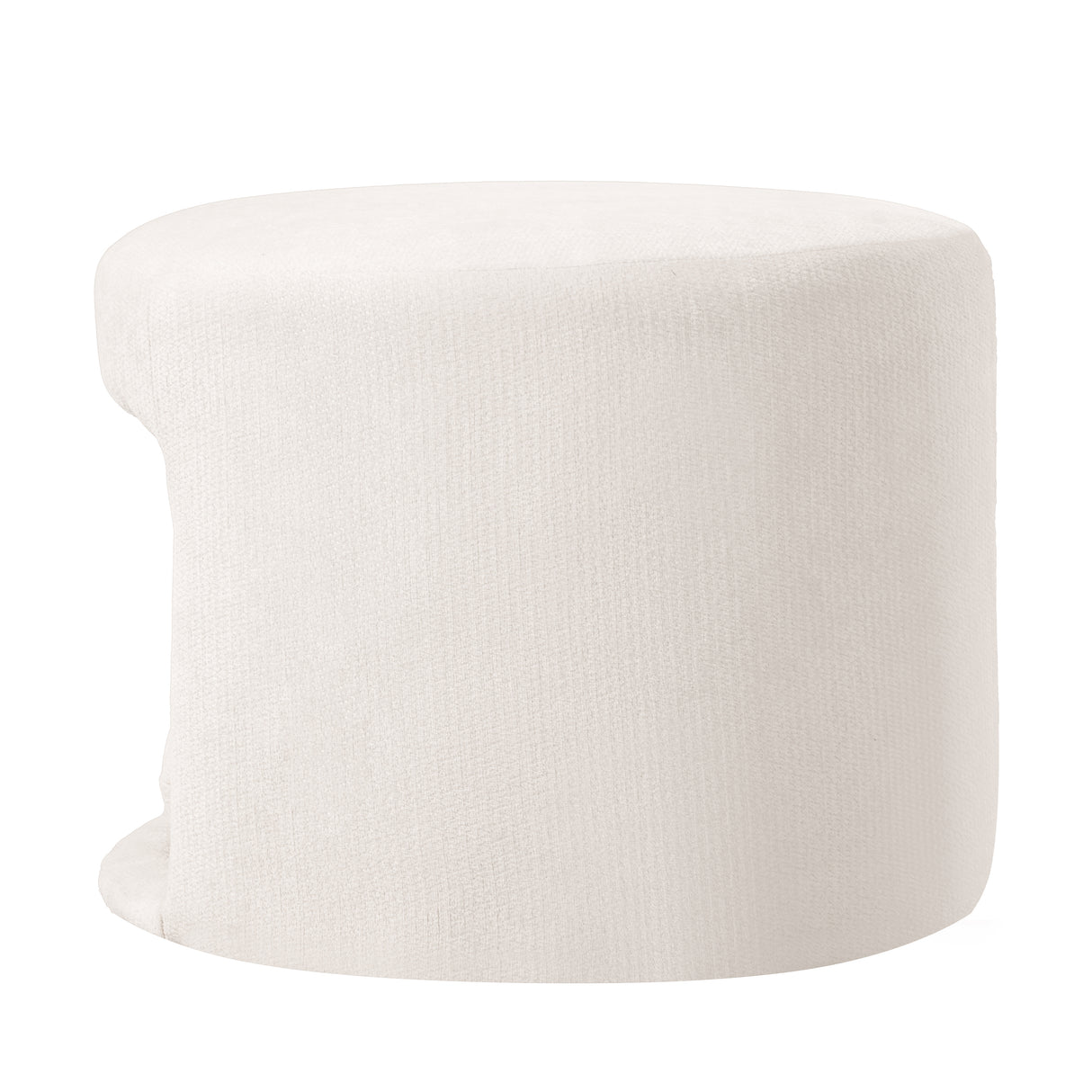Beige Pet-Friendly Ottoman with Removable Pet Cushion and Hidden Nook