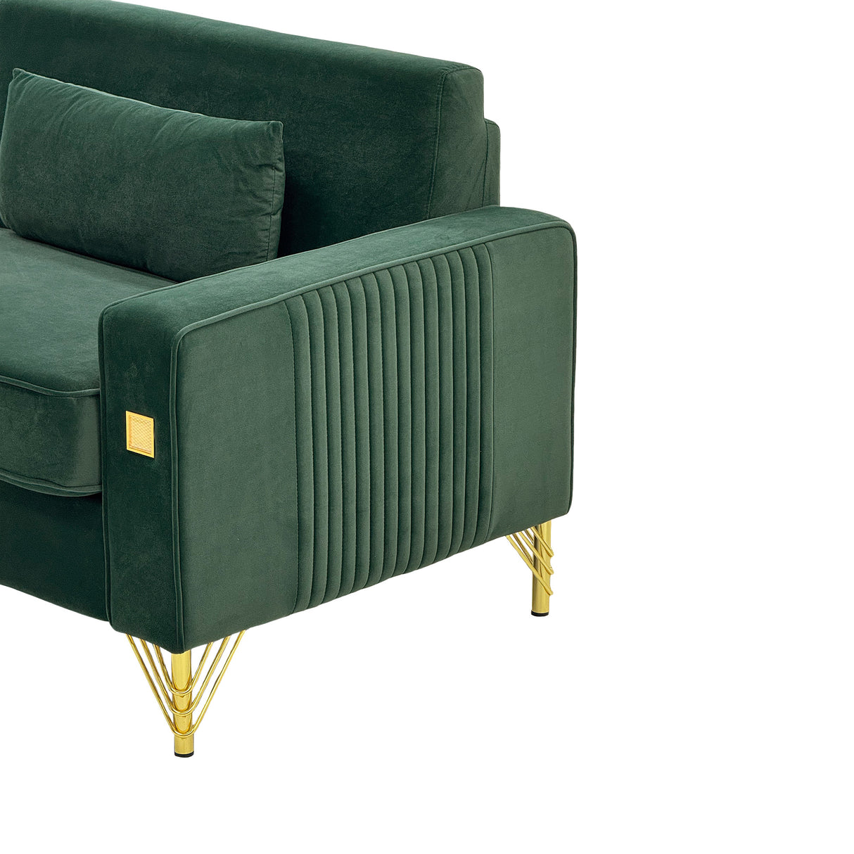 Emerald Green Velvet 2-Piece Sofa Set