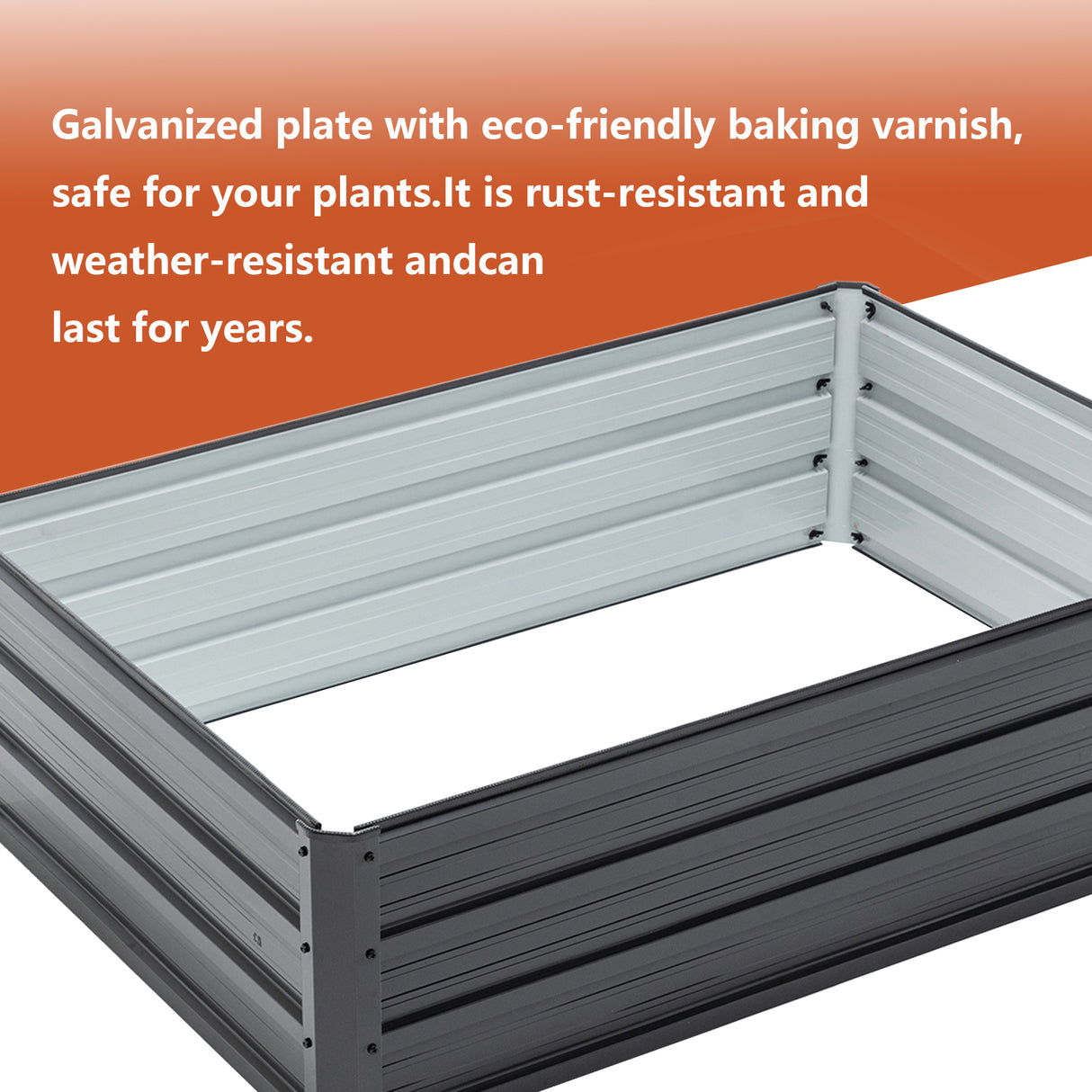 4x3x1ft Metal Raised Garden Bed