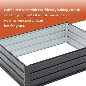 4x3x1ft Metal Raised Garden Bed