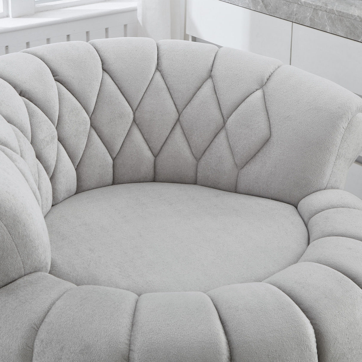 Round Swivel Accent Chair With Rotation