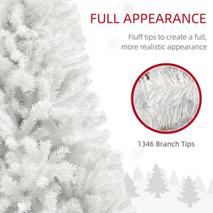 HOMCOM 7.5ft Tall Artificial Christmas Tree