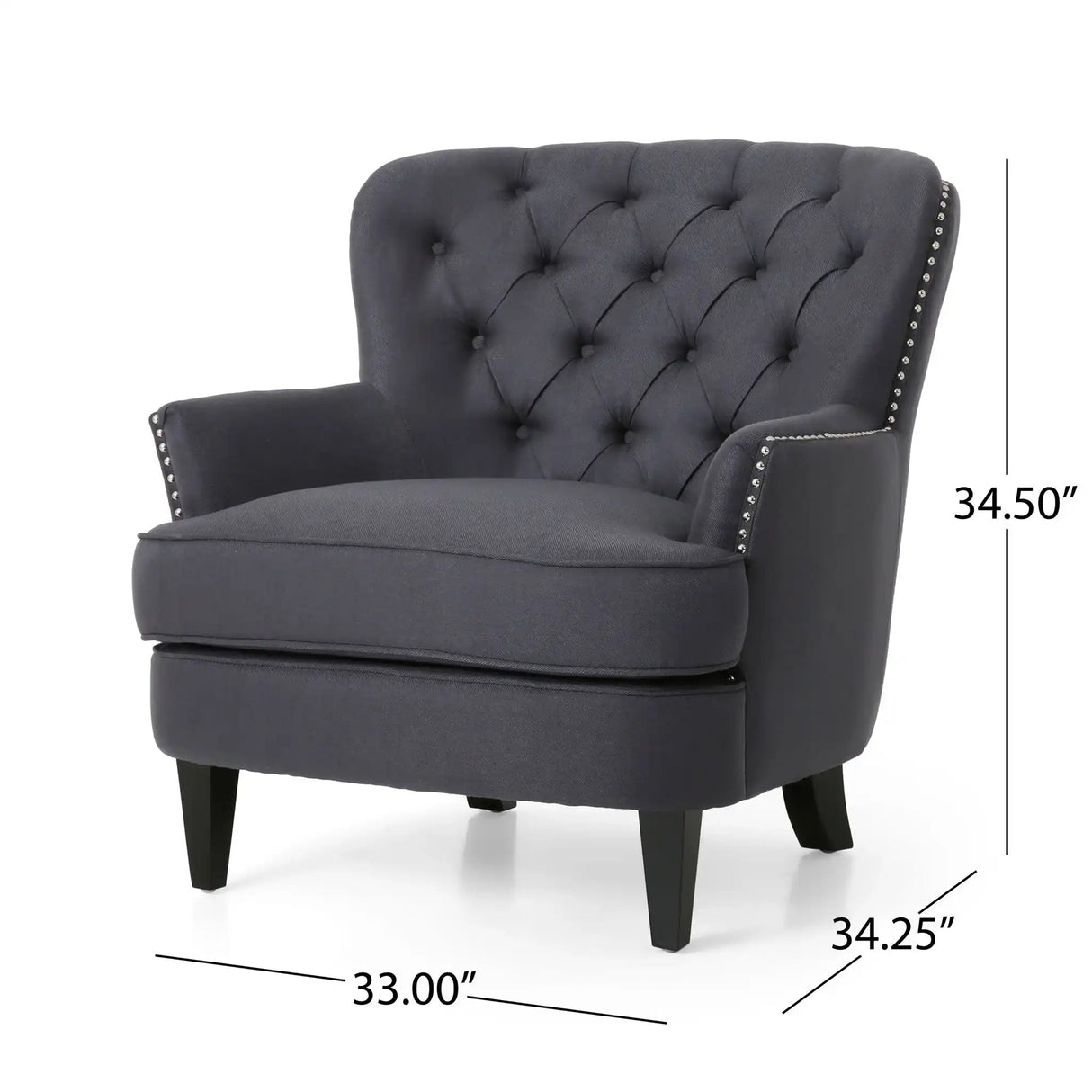 Enchante - Living Room Set With Tufted Back Club Chair And Ottoman - Best Buy Furniture