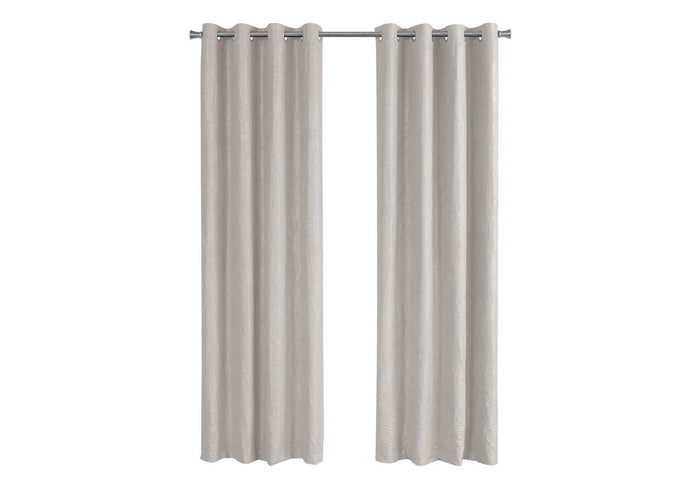 2 Pieces Set, Curtain Panel, Room Darkening, Grommet, Contemporary & Modern - Best Buy Furniture