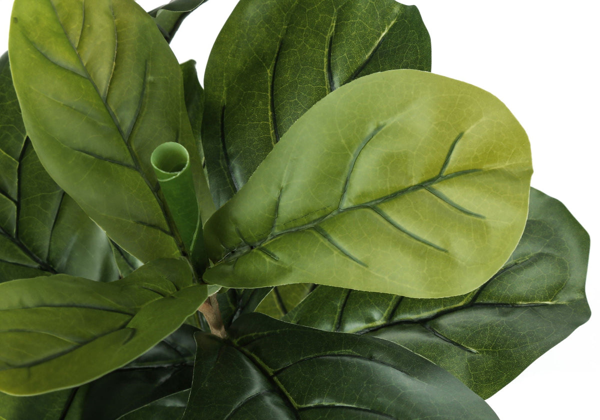 41" Tall, Artificial Plant, Fiddle Tree, Indoor, Faux, Fake, Floor, Greenery, Potted, Real Touch, Decorative - Green / Black - Best Buy Furniture