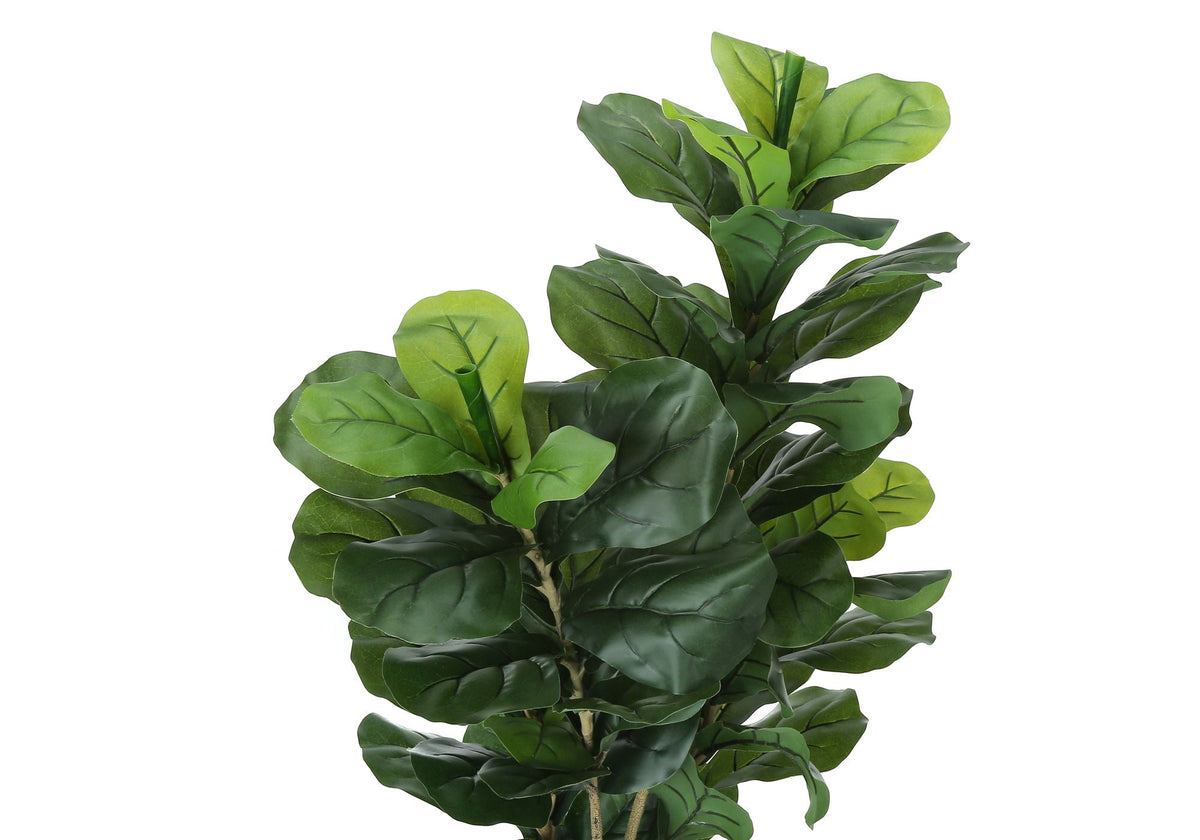 41" Tall, Artificial Plant, Fiddle Tree, Indoor, Faux, Fake, Floor, Greenery, Potted, Real Touch, Decorative - Green / Black - Best Buy Furniture