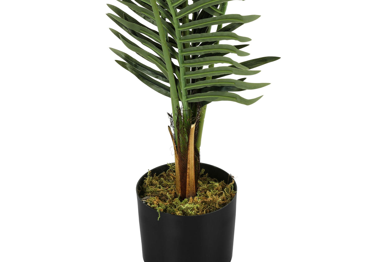 47" Tall, Artificial Plant, Palm Tree, Indoor, Faux, Fake, Floor, Greenery, Potted, Real Touch, Decorative - Green / Black - Best Buy Furniture