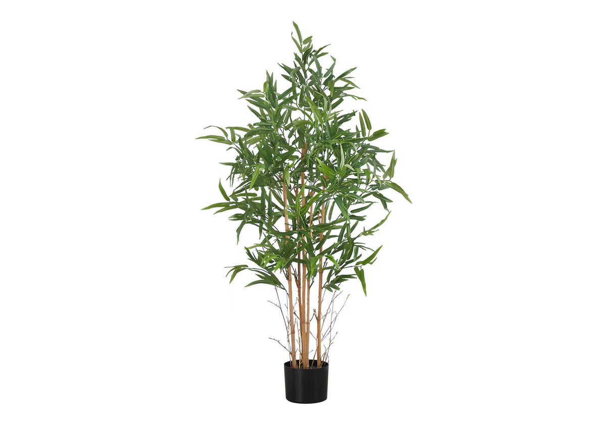 50" Tall, Artificial Plant, Bamboo Tree, Indoor, Faux, Fake, Floor, Greenery, Potted, Decorative - Green / Black - Best Buy Furniture