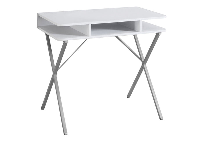 Computer Desk For Home Office, Laptop, Storage Shelves, Modern Convenient Design - White - Best Buy Furniture
