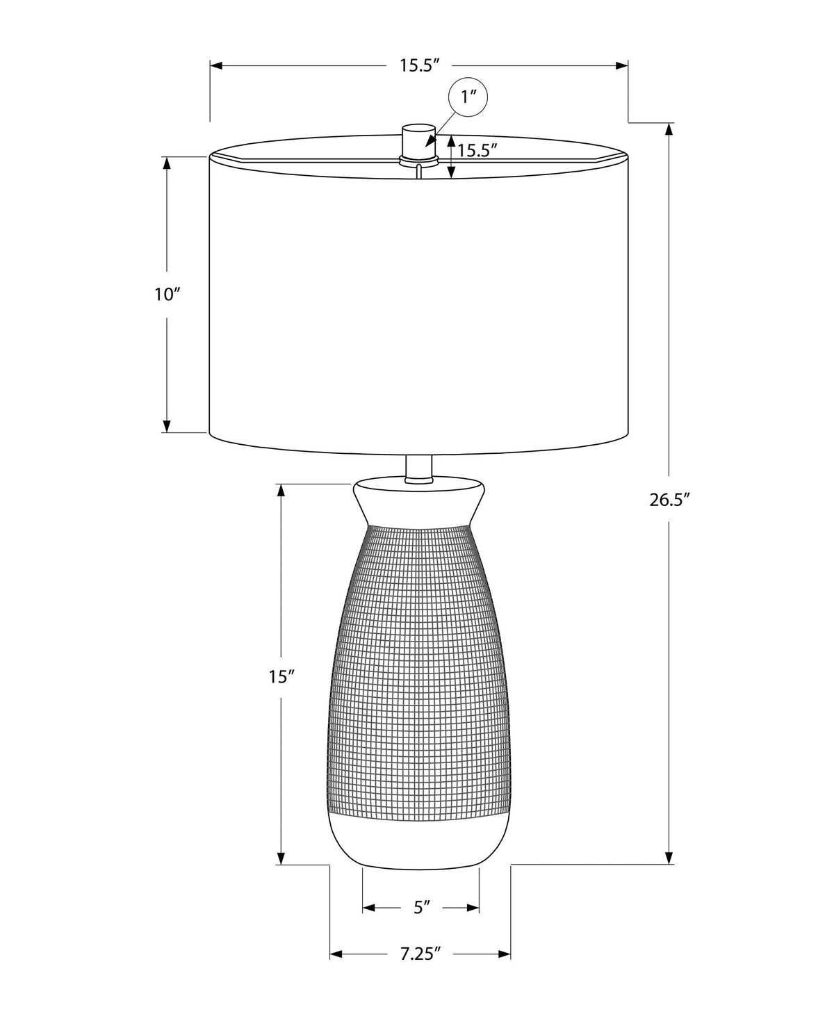 Lighting, Table Lamp, Ceramic, Contemporary - Gray - Best Buy Furniture