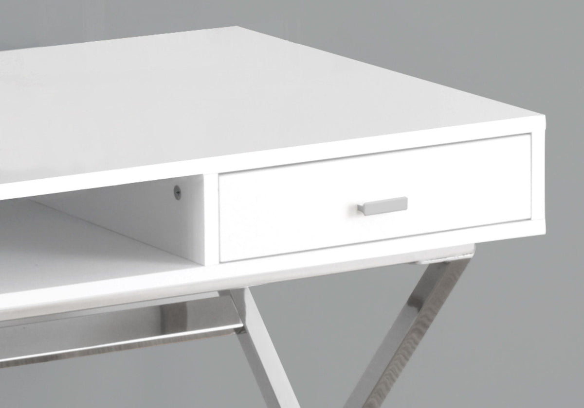 Computer Desk For Home Office, Laptop, Storage Drawers, Glossy Contemporary & Modern - Best Buy Furniture