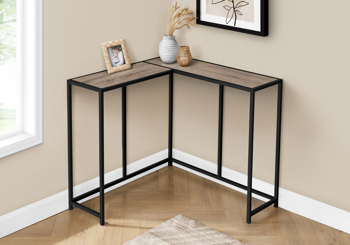 Corner Accent Console Table For Entryway, Unique L-Shaped Design - Best Buy Furniture