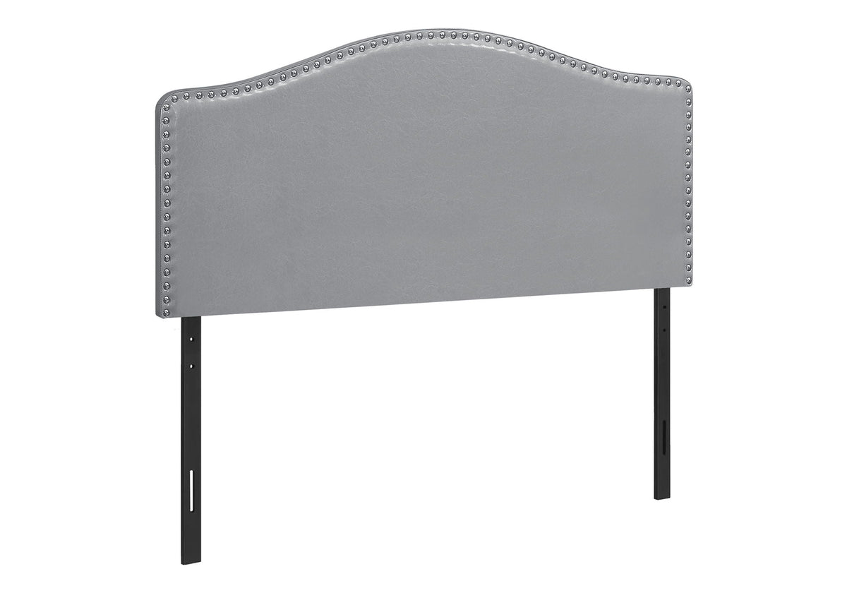 Full Size, Bed Headboard Only, Upholstered Transitional - Gray - Best Buy Furniture