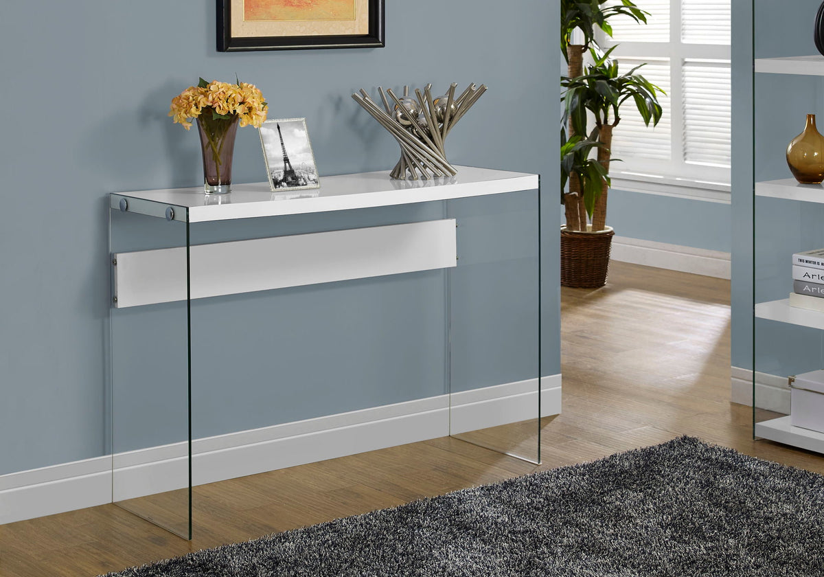 Accent Console Table For Entryway, Glossy Spacious Surface - Best Buy Furniture