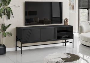 TV Stand, Modern Design Console, Media Entertainment Center, Storage Cabinet, Contemporary & Modern - Black - Best Buy Furniture