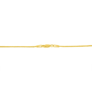 10K Yellow and White Gold 1/2 Cttw Princess Cut Diamond Channel-Set â€œVâ€ Shape 18" Franco Chain Necklace (H-I Color, SI2-I1 Clarity)