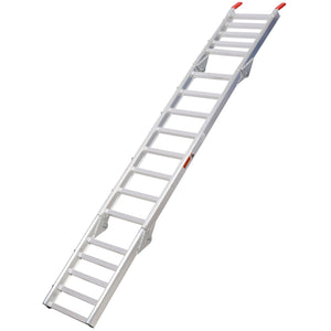 Ramp For Motorcycle / Lawn Mower / ATV, 2 In 1 Ramp And Tailgate Extender - Silver