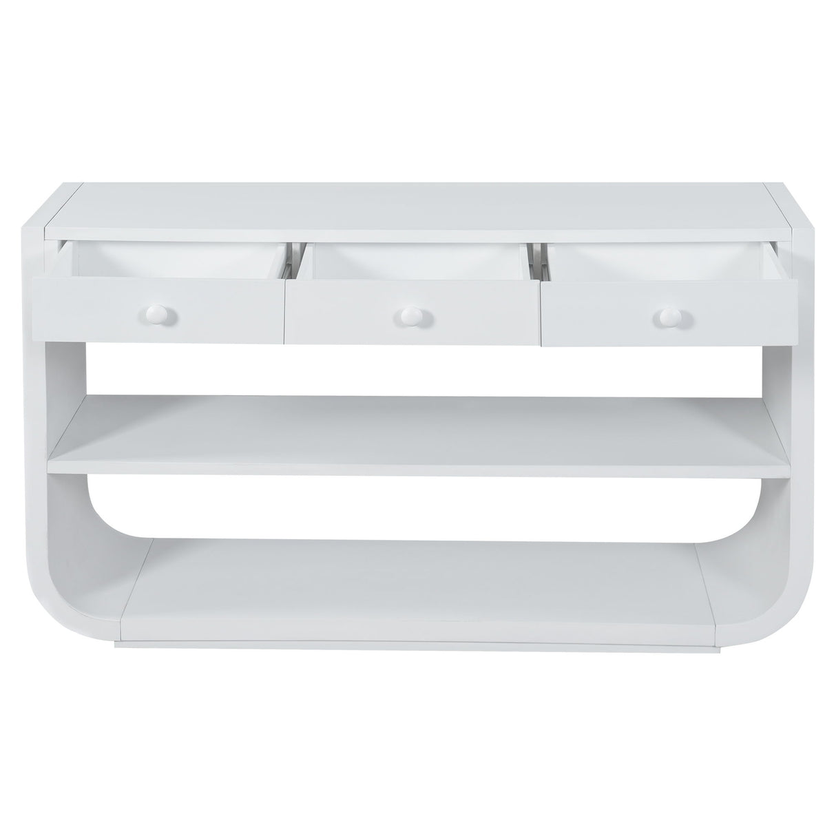 Console Table With 3 Soft Close Drawers & 2 Open Shelves