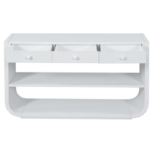 Console Table With 3 Soft Close Drawers & 2 Open Shelves