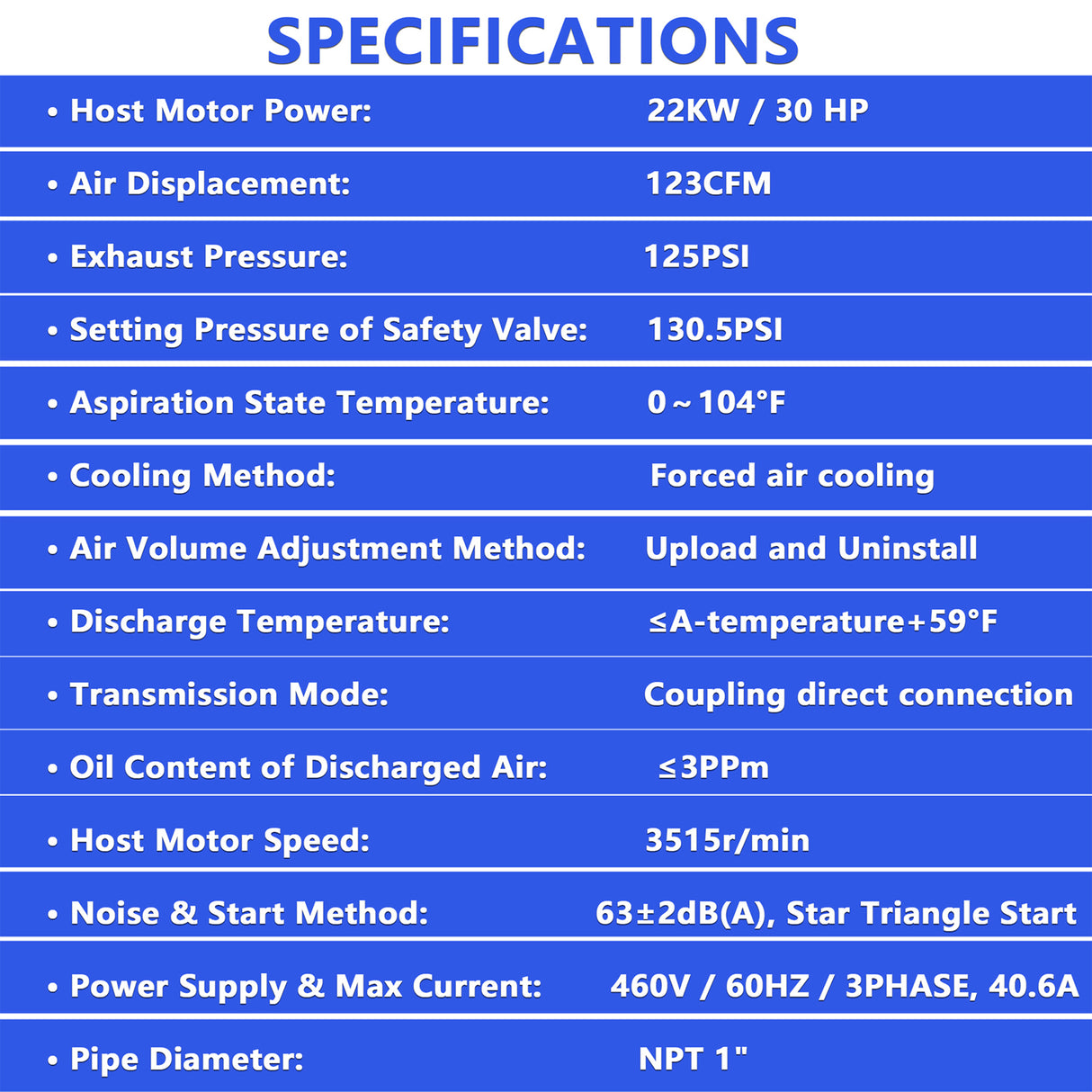30HP Rotary Screw Air Compressor