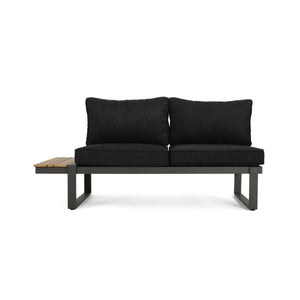Sterling V-Shaped Outdoor Aluminum 5 Seater Sofa Set with Cushions