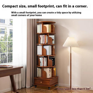 Upgraded Rotating Bookshelf - 360 Display Corner Bookcase