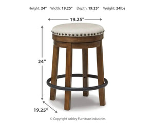 Valebeck - Upholstered Swivel Stool - Best Buy Furniture