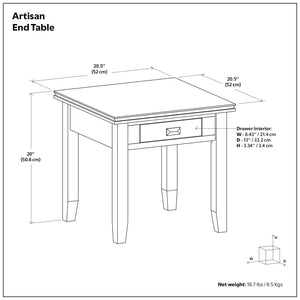 Artisan - End Table - Russet Brown
