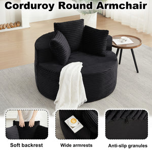 43-Inch Round Corduroy Single Sofa