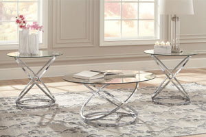 Hollynyx - Occasional Table Set (Set of 3) - Chrome Finish - Best Buy Furniture