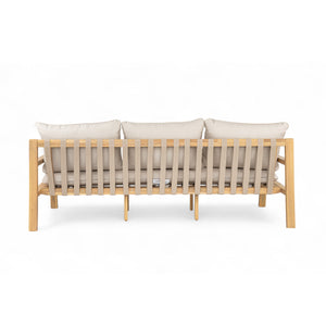 Outdoor Acacia Wood Woven Sofa With Cushions