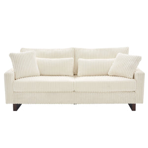 Modern Loveseat Sofa With 4 Pillows