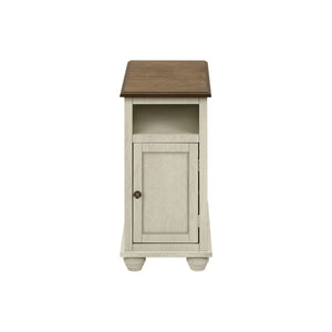 Accent End Table, Storage, Traditional - White