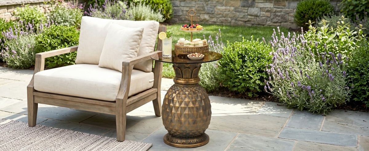 Yellow Pineapple Side Table