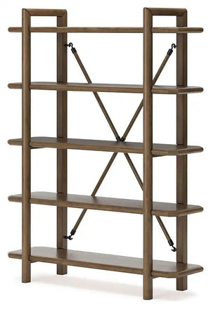 Roanhowe - Bookcase - Brown - Best Buy Furniture
