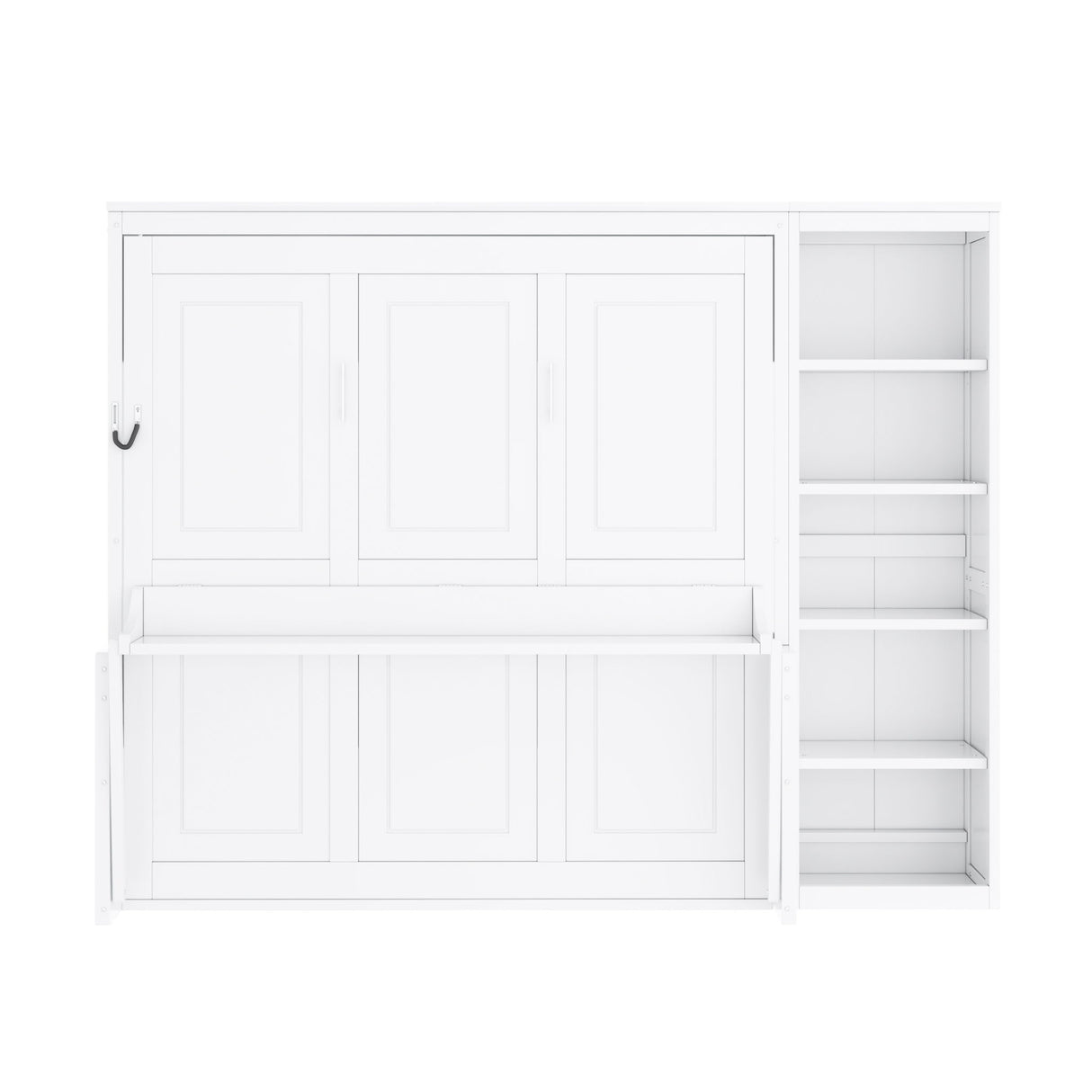 Sturdy Murphy Bed With Desk And Bookshelf