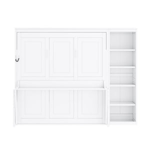 Sturdy Murphy Bed With Desk And Bookshelf