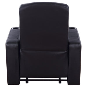 Franky - 7 Piece Seater Home Theater Set, Reclining Chairs & Storage Consoles - Black