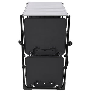 Folding Camping Kitchen Table - Portable Outdoor Cooking Station