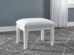 Chalanna - Vanity Stool - White - Best Buy Furniture