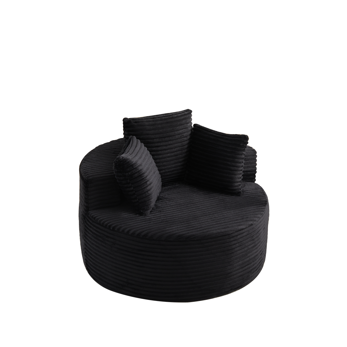 43-Inch Round Corduroy Single Sofa
