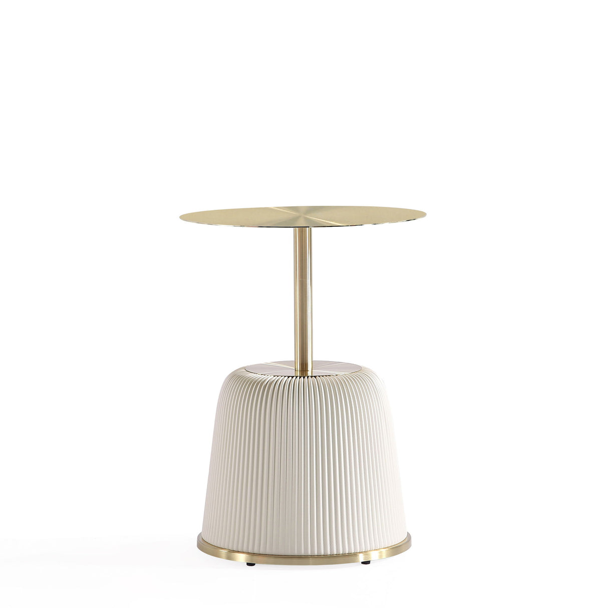 Anderson - Upholstered End Table With Round Top